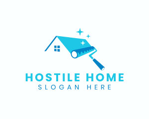 Home Roof Paint logo design