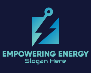 Blue Electrical Energy Tech logo design