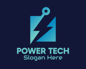 Blue Electrical Energy Tech logo design