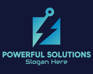 Blue Electrical Energy Tech logo design