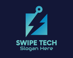 Blue Electrical Energy Tech logo design