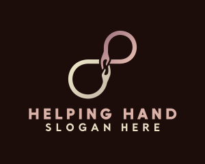 Infinity Hand Volunteer logo design