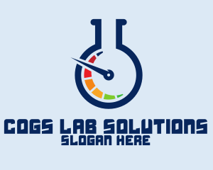 Speedometer Lab Flask logo design