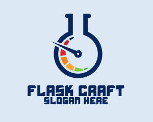 Speedometer Lab Flask logo design