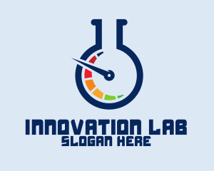 Speedometer Lab Flask logo design