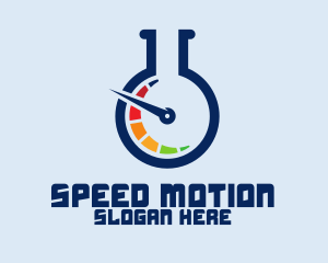 Speedometer Lab Flask logo design