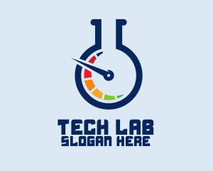 Speedometer Lab Flask logo design