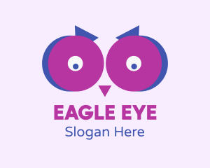 Puple Owl Eyes logo