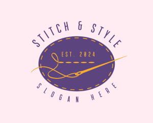 Tailoring Stitch Needle logo design