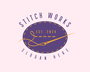 Tailoring Stitch Needle logo design