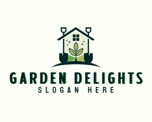 Greenhouse Plant Shovel logo design