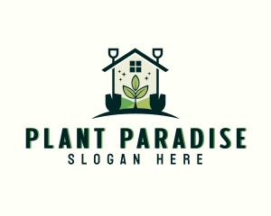 Greenhouse Plant Shovel logo design