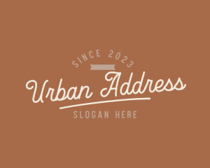 Urban Cursive Banner logo design