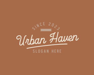 Urban Cursive Banner logo design