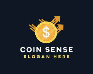 Dollar Coin Currency logo design