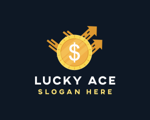 Dollar Coin Currency logo design