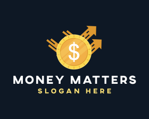 Dollar Coin Currency logo design