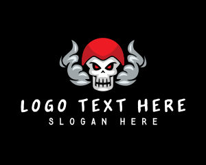 Smoking Vape Skull logo