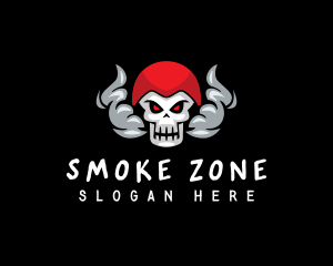 Smoking Vape Skull logo design