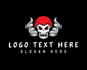 Smoking Vape Skull Logo