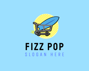 Surfboard Shopping Cart logo design