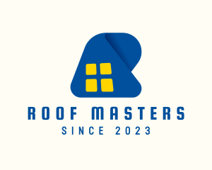 Roofing Contractor Letter R logo design