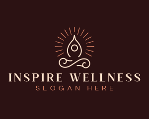 Yoga Meditation Wellness logo design