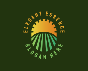 Farm Field Sunrise Logo