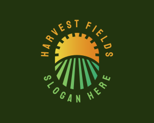 Farm Field Sunrise logo design