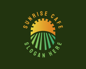 Farm Field Sunrise logo design