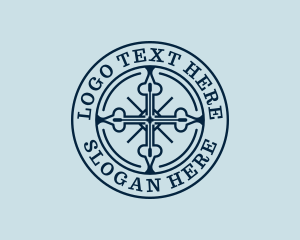 Catholic Religion Cross logo