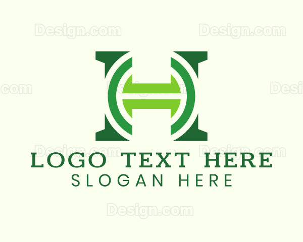 Target Ring Letter H Logo