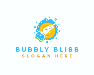 Plate Sponge Dishwashing logo design