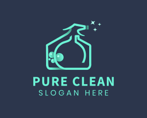 House Cleaning Spray Bottle logo