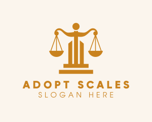 Gold Law Scale logo design