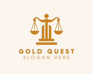 Gold Law Scale logo design