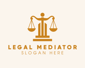 Gold Law Scale logo design