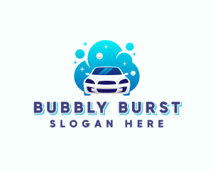 Car Wash Bubble logo design