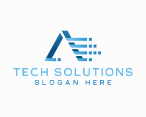 Technology Business Letter A logo