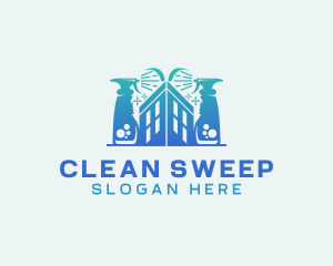 Sprayer Cleaning Janitorial logo design