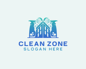 Sprayer Cleaning Janitorial logo design