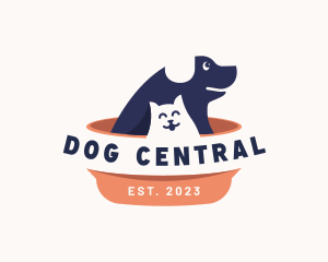 Cat Dog Pet logo design