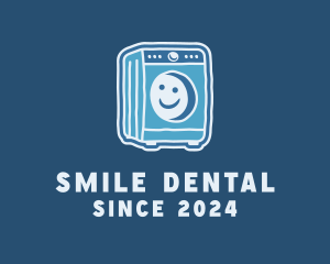 Smiling Washing Machine logo design