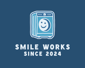 Smiling Washing Machine logo design