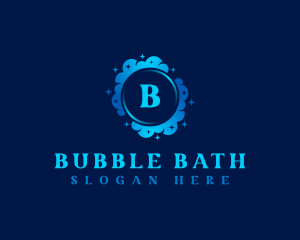 Clean Sparkle Bubbles logo design