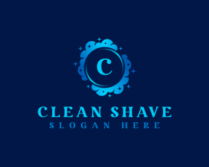 Clean Sparkle Bubbles logo design