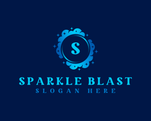 Clean Sparkle Bubbles logo design