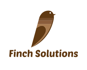 Brown Finch Bird logo