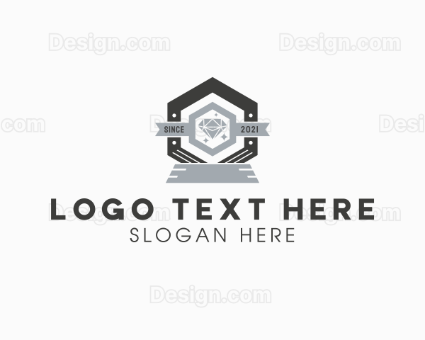 Diamond Hexagon Badge Logo