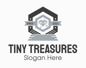 Diamond Hexagon Badge logo design